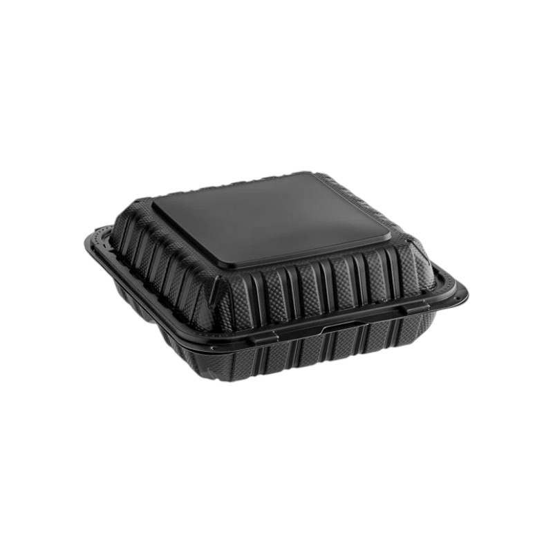 MFPP BLACK CLAMSHELL TO-GO BOX 9X9 3 COMP (150/CS)