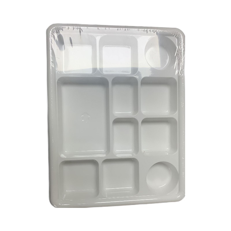 Mark Plastic White Plates 10 Compartments 10CP – 200/Cs