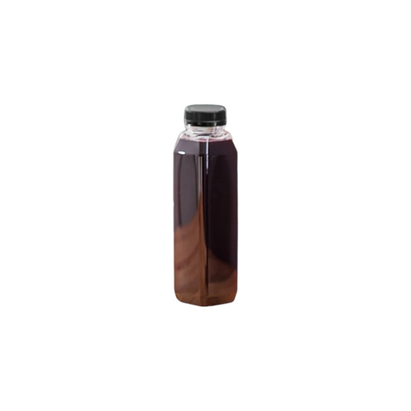 DAP PET 12oz Clear Sqaure Juice Bottles with Lids (120 CT)