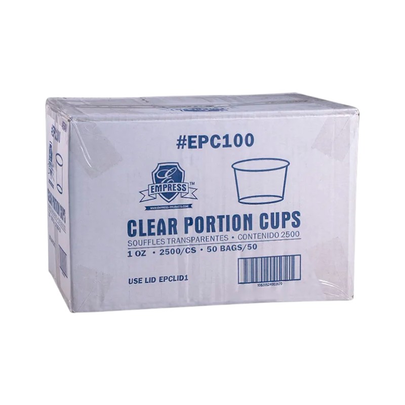 EPC100 Empress 1oz Portion Cups Clear 2500/Cs