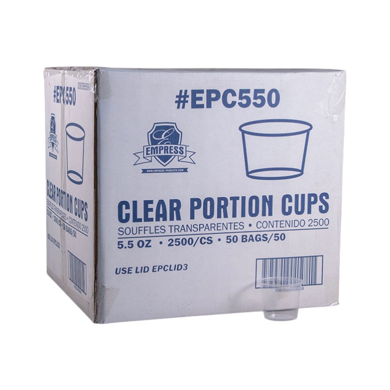 EPC550 EMPRESS 5.5oz Plastic Clear Portion Cups 2500/Cs