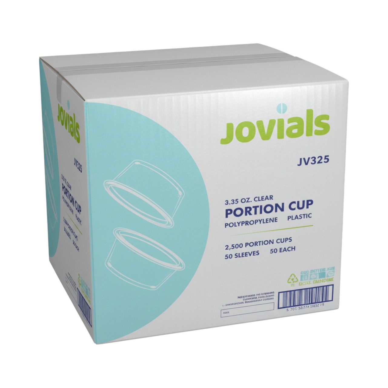 Jovials Clear Plastic 3.25oz Portion Cups – 2500/CS
