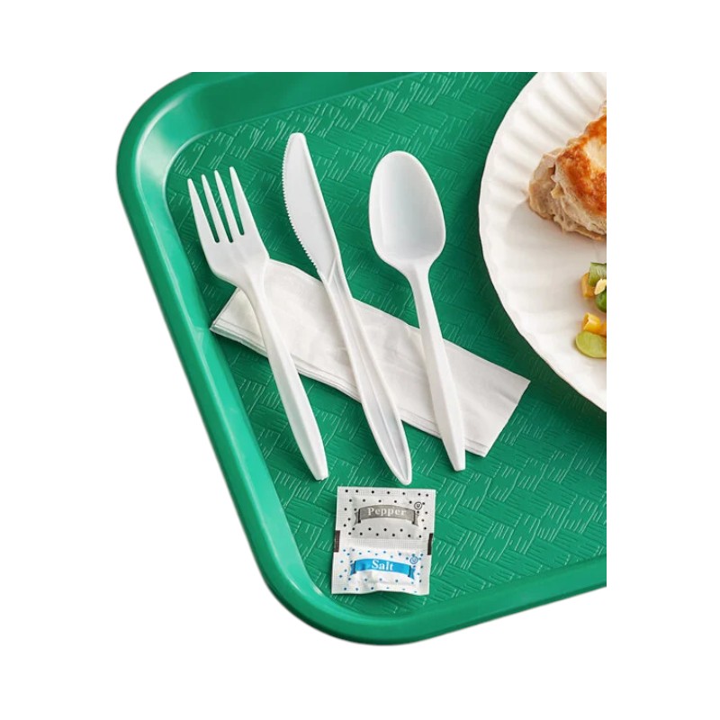 EMPRESS 3 in 1 Cutlery Wrapped Kit White (500CT)