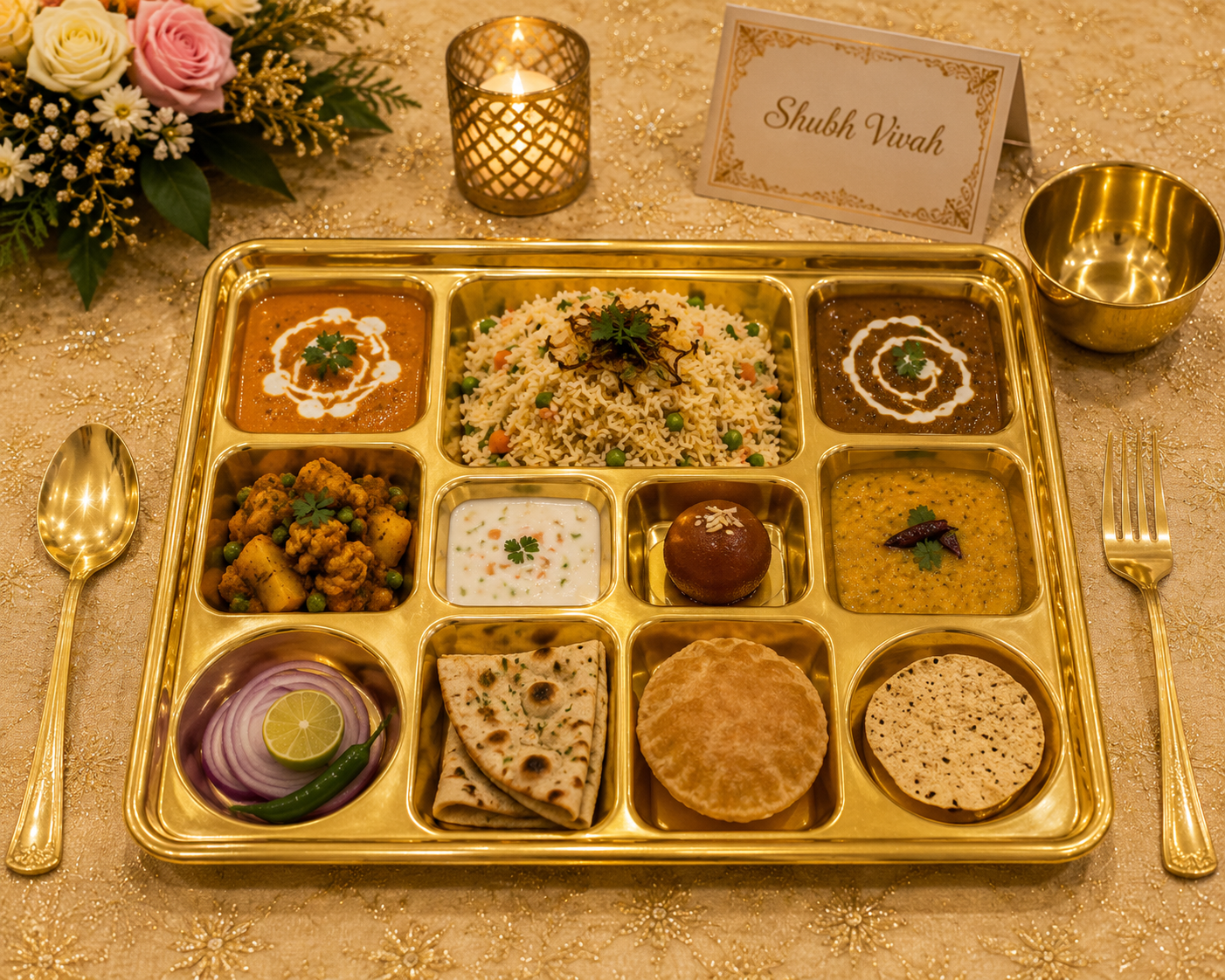 Mark Plastic Gold Plates 11 Compartments 11CP – 50 Pack
