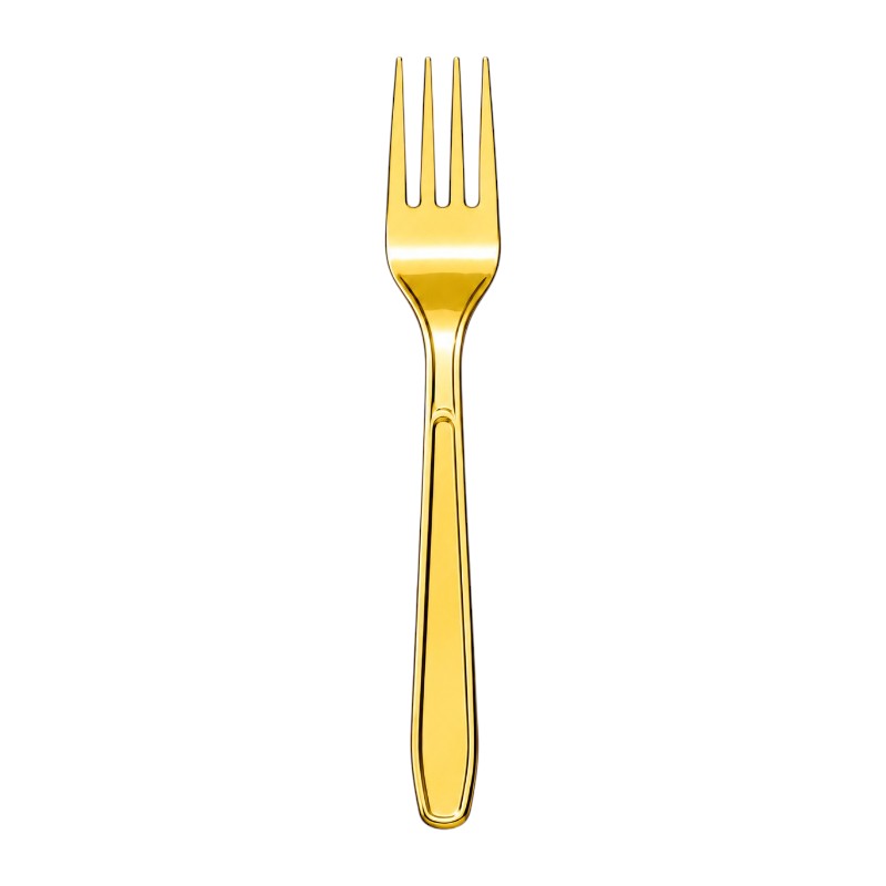 Mark Plastic Gold Forks – 100 PACK