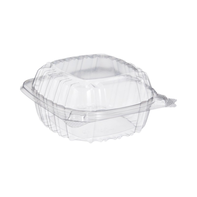 Dart C53PST1 ClearSeal Hinged Lid Plastic Container 5 3/8″ x 5 1/4″ x 2 5/8″ – 500/Case