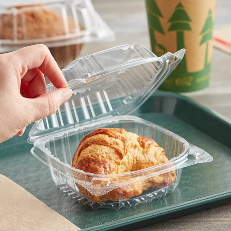 Dart C57PST1 ClearSeal Hinged Lid Plastic Container – 500/Case