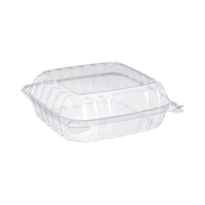 Dart C90PST1 ClearSeal Clear Hinged Lid Plastic Container – 250/Case