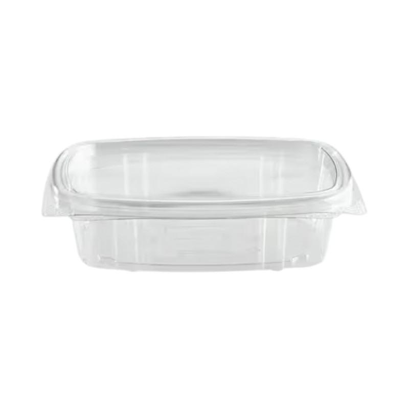 PET 8OZ CLEAR HINGED CONTAINER 200/CS