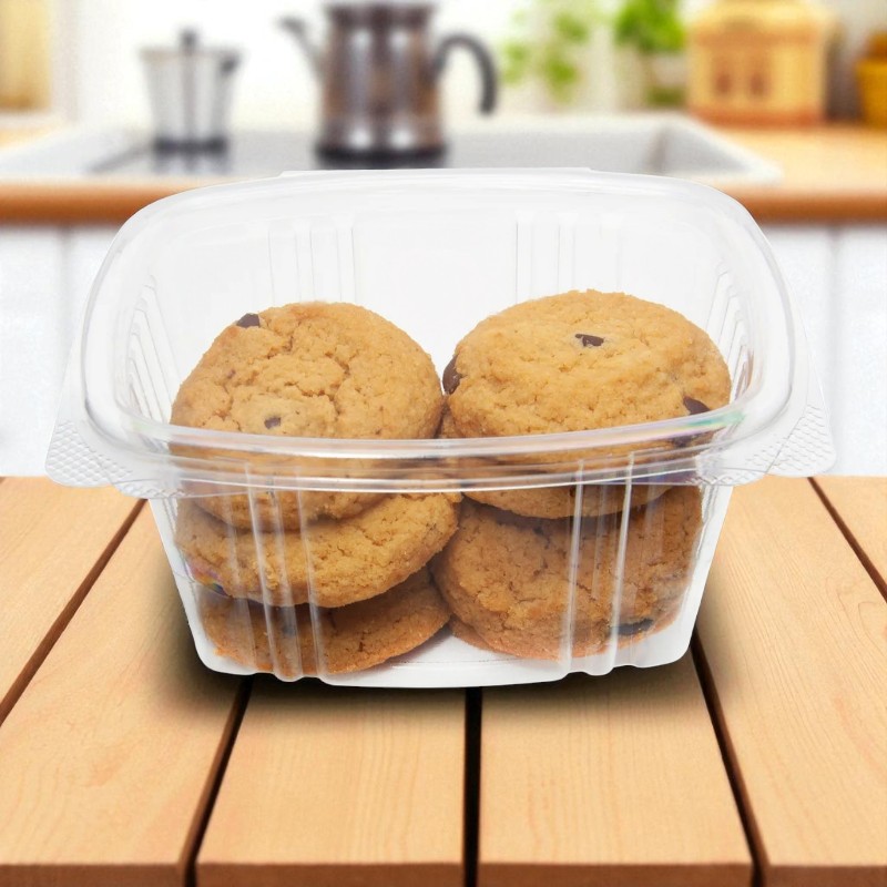 PET CLEAR 24OZ HINGED LID CONTAINER 200/CS