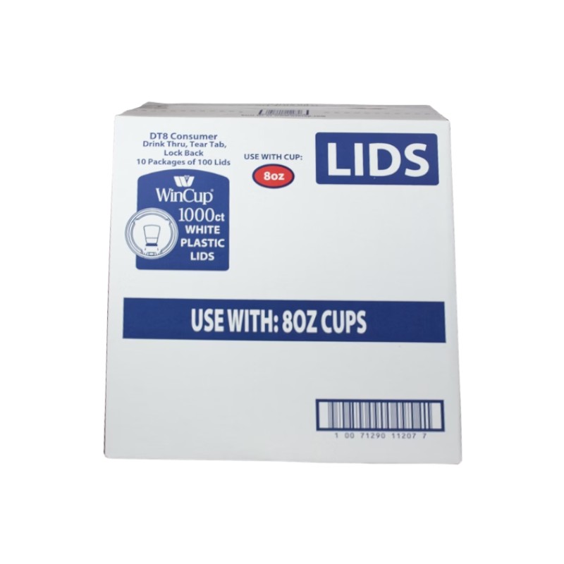 DT8-LID 8OZ WHITE FOAM CUP (1000/CS)