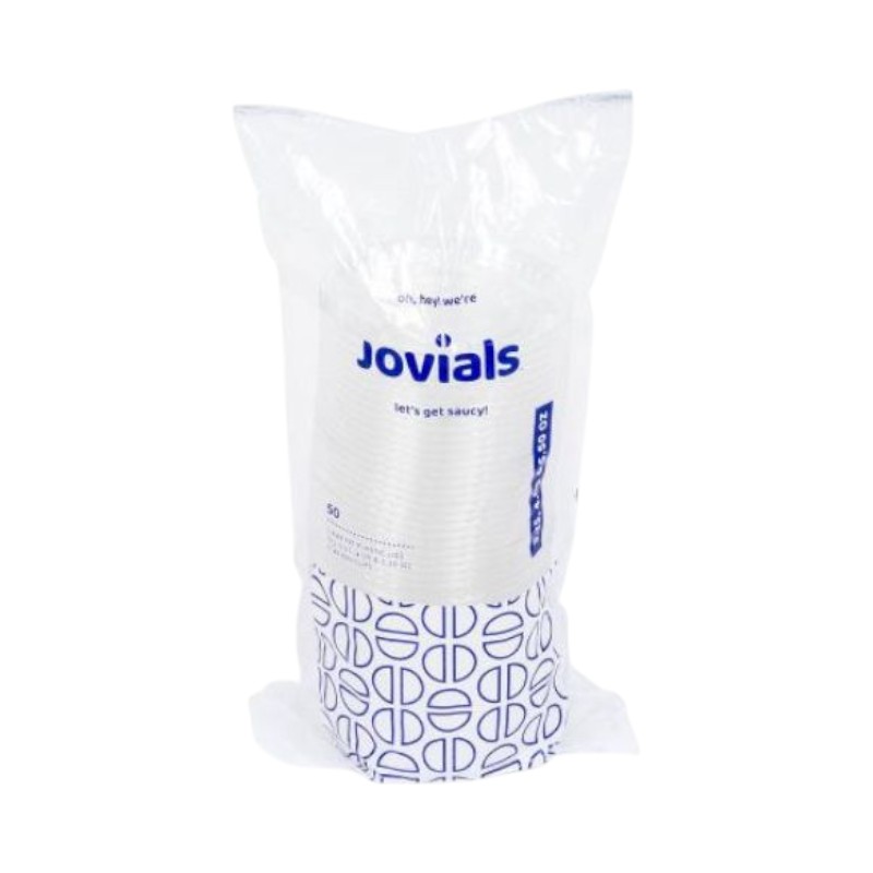 Jovials Lids for 3.25oz, 4oz, 5.5oz Clear Plastic Portion Cups – 2500/Cs