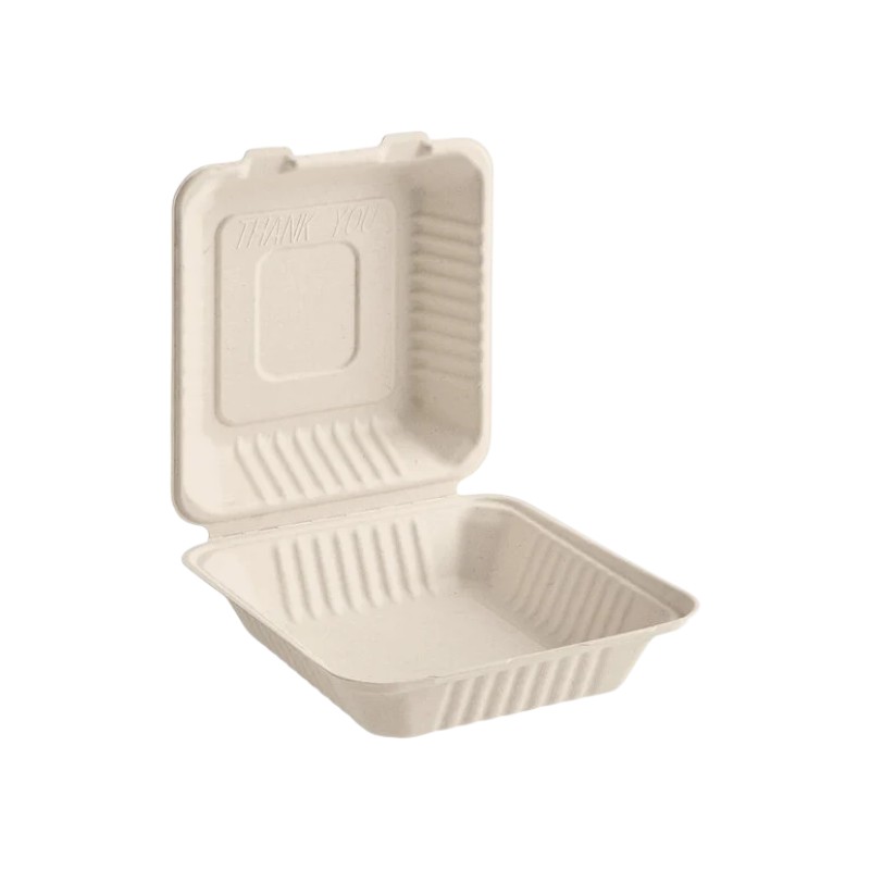 Biodegradable 8X8 Clamshell Container 200/CS