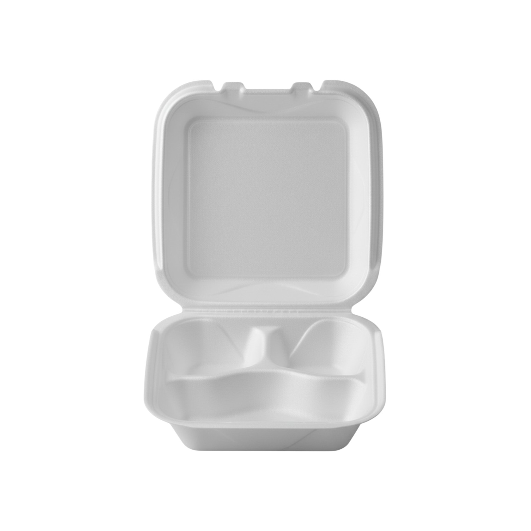 DARNEL Q1 FOAM HINGED LID CONTAINER VENTED WHITE 8X8X3 – 200/Cs