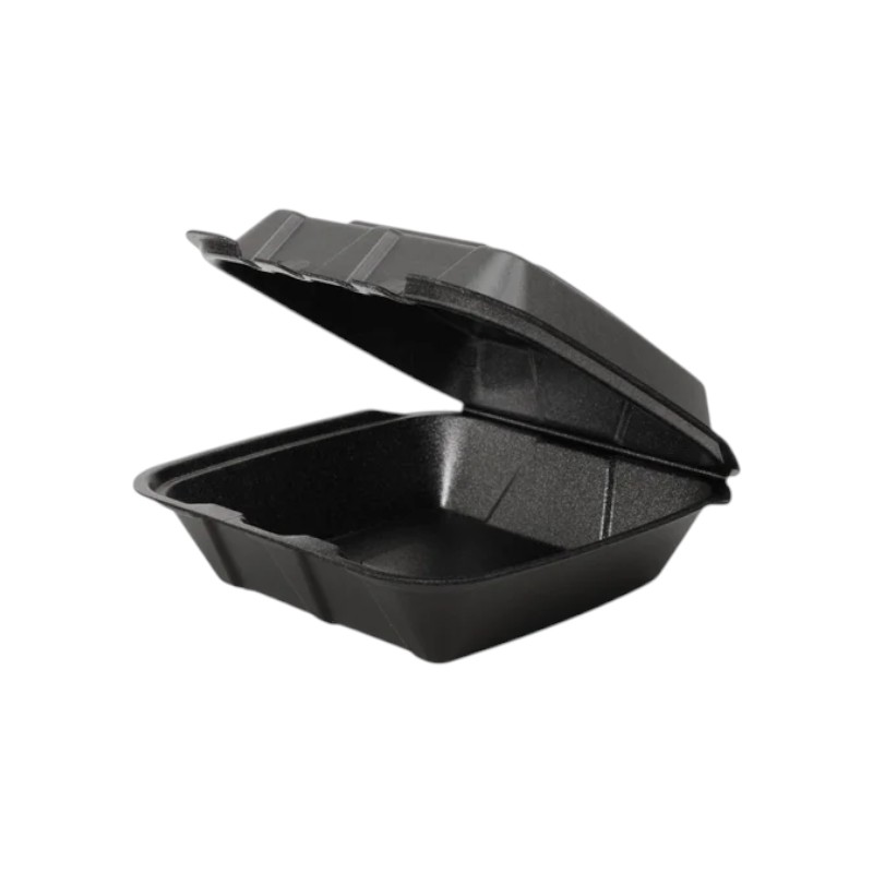 ECOPAX – 8 X 8 X 3 FOAM CONTAINER BLACK 200/CS