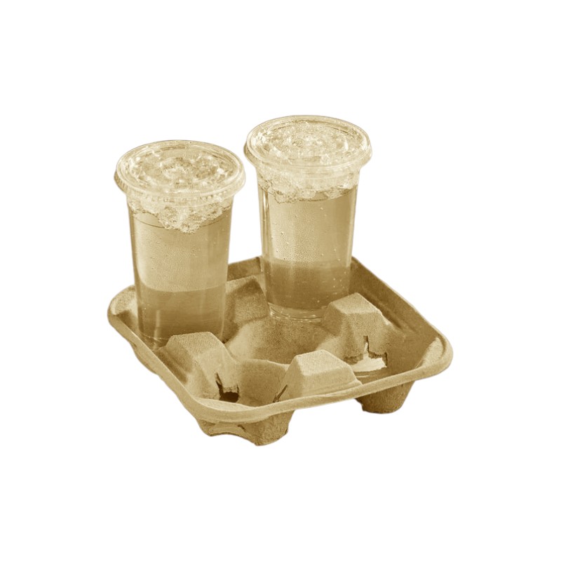 Pulp Fiber Drink Carrier | 4 Cups Holder | 8-32oz – 300/Case