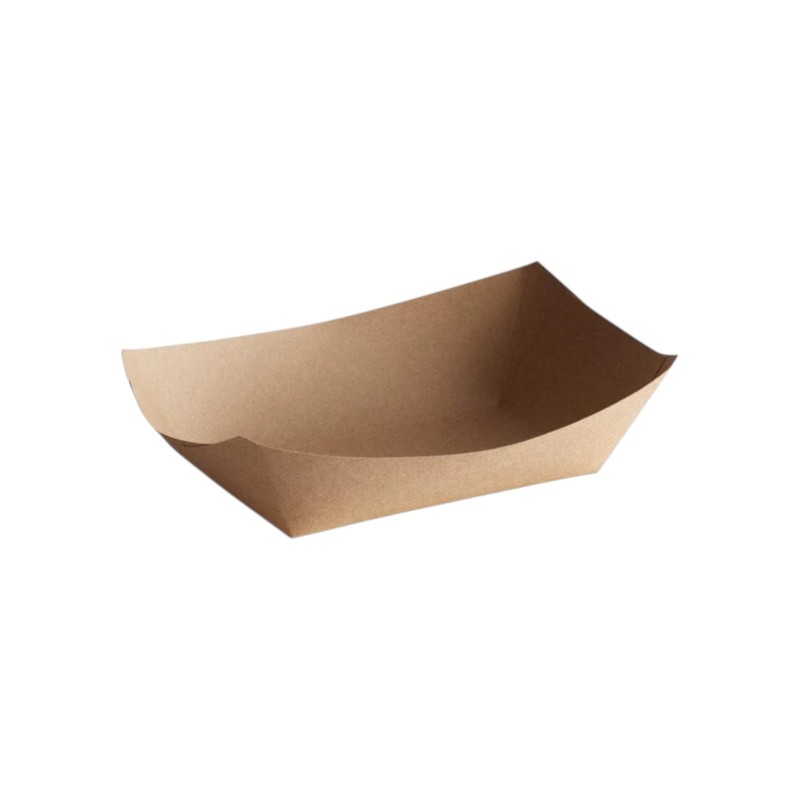 KRAFT Paper Food Tray 3LB – 500/Cs