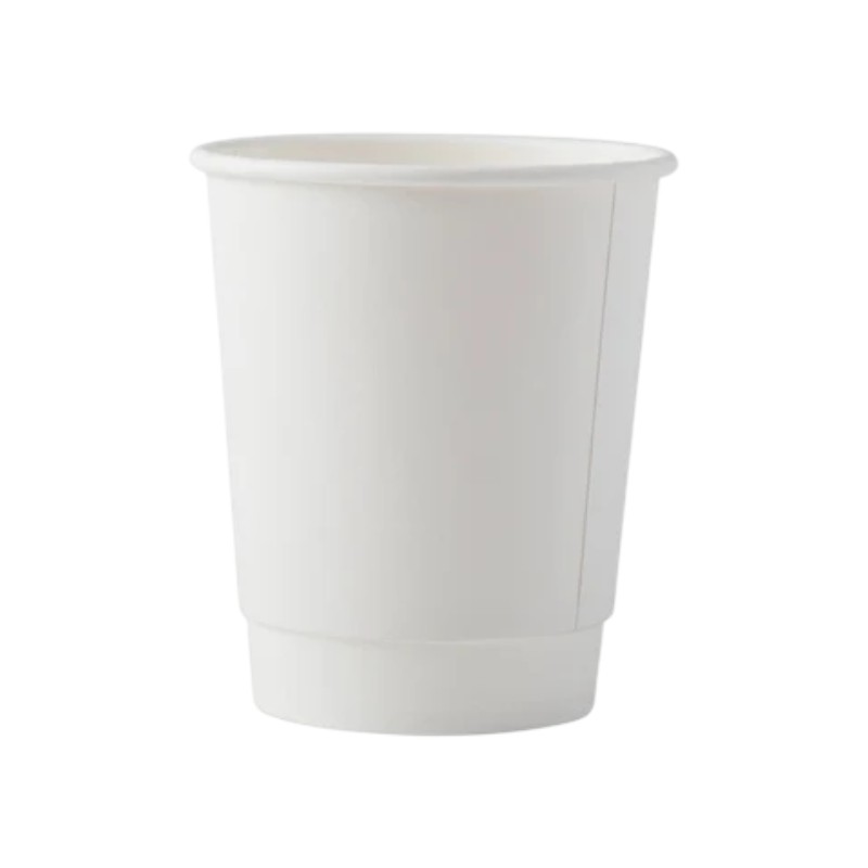 Paper Hot cup 8oz Double Wall White 500/Cs