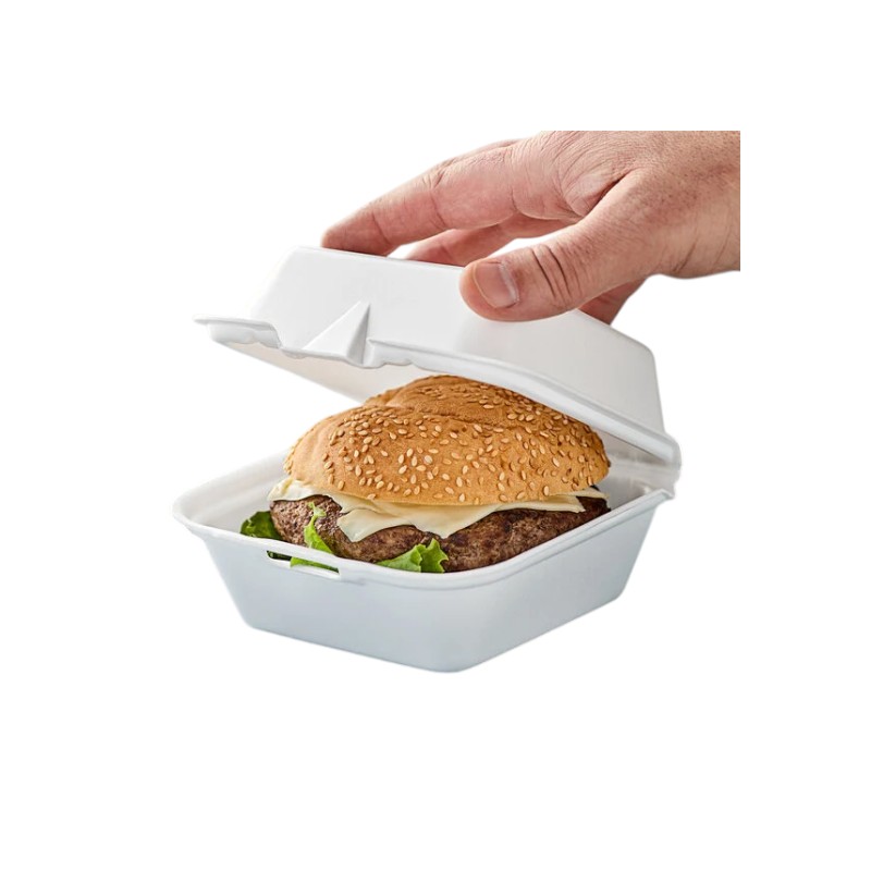 GENPAK SN225 Foam Container 5.81×5.69×3.13 Inches White 500/Case