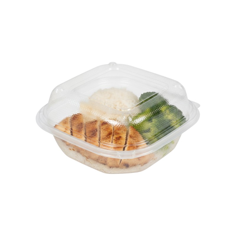 Genpak Clover Hinged Lid Container 6x6x3 Clear – 300/Case